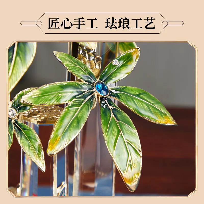 High-end enamel color fortune tree cornucopia ornament office decoration