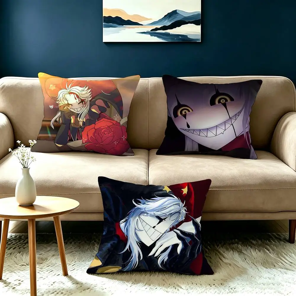The F-Freak C-Circus P-Pierrot Square Double-Sided printed Pillow Case Bedroom Bedside Pillow Sofa Cushion Cover