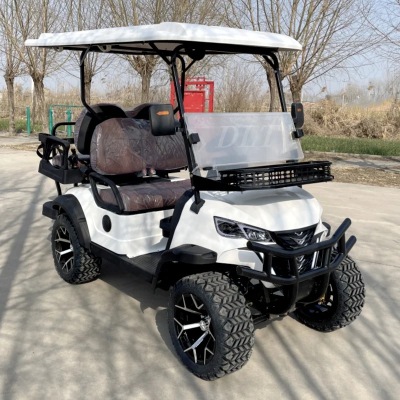 Hot Sale 4KW Club Car 4 Seater VIP Honoured Guest Golf Cart Off Road Tire Hunting electric self-propelled car Cheap