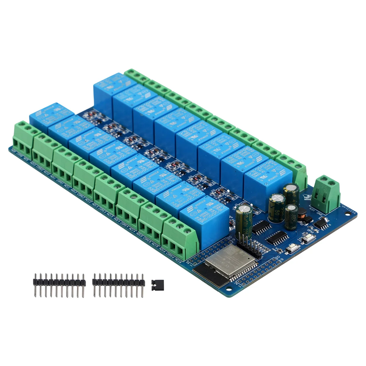 

A76K 16-канальный релейный модуль DC5-12V Блок питания ESP32 Макетная плата ESP32-WROOM Вторичный модуль разработки