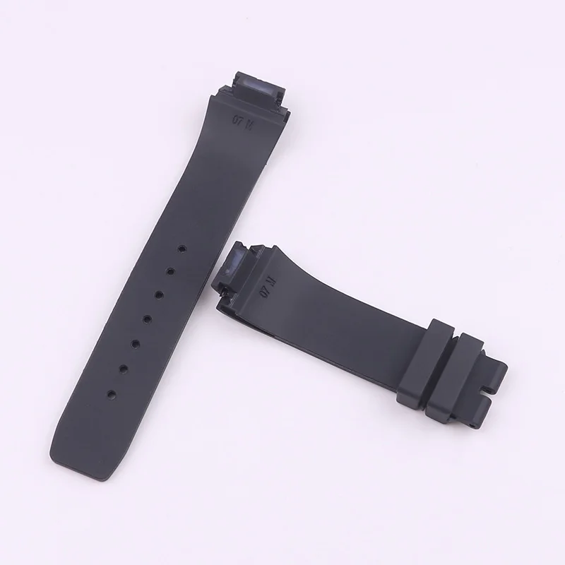 XIANERSHANG New Women 21MM Convex Interface Watchbands Soft Rubber Strap Waterproof Sweatproof Silicone Belt Watch Accessories