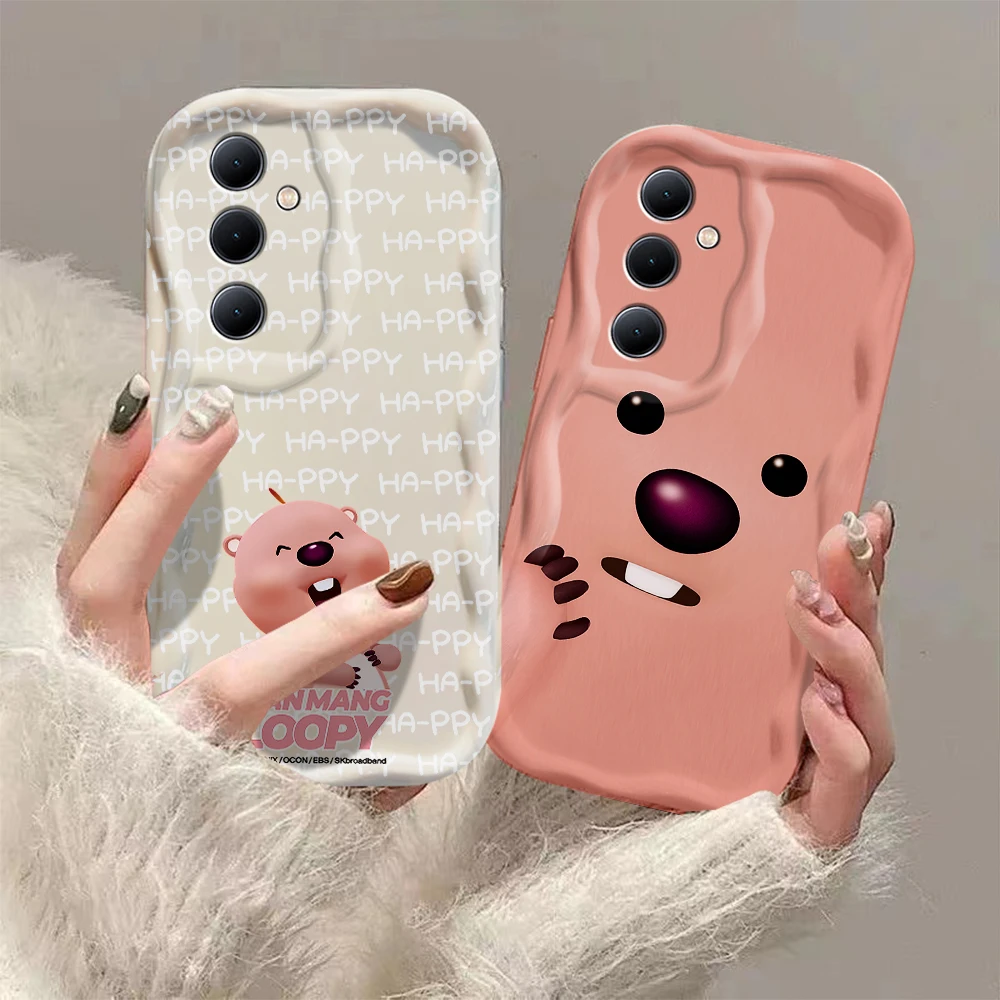 Cartoon Loopy Korea Hot Doll 3D Wave Phone Case For OPPO Reno 11 F 8 T 7 Z 6 5 4 Pro F23 F11 F9 4G 5G Soft Silicone Back Cover