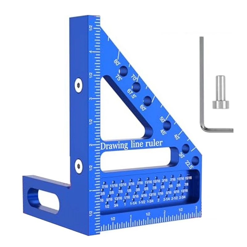 Multi Angle Measuring Ruler,Carpenter Square With Angle Position Pin,Woodworking Square ,Measuring Layout Scribing Ruler