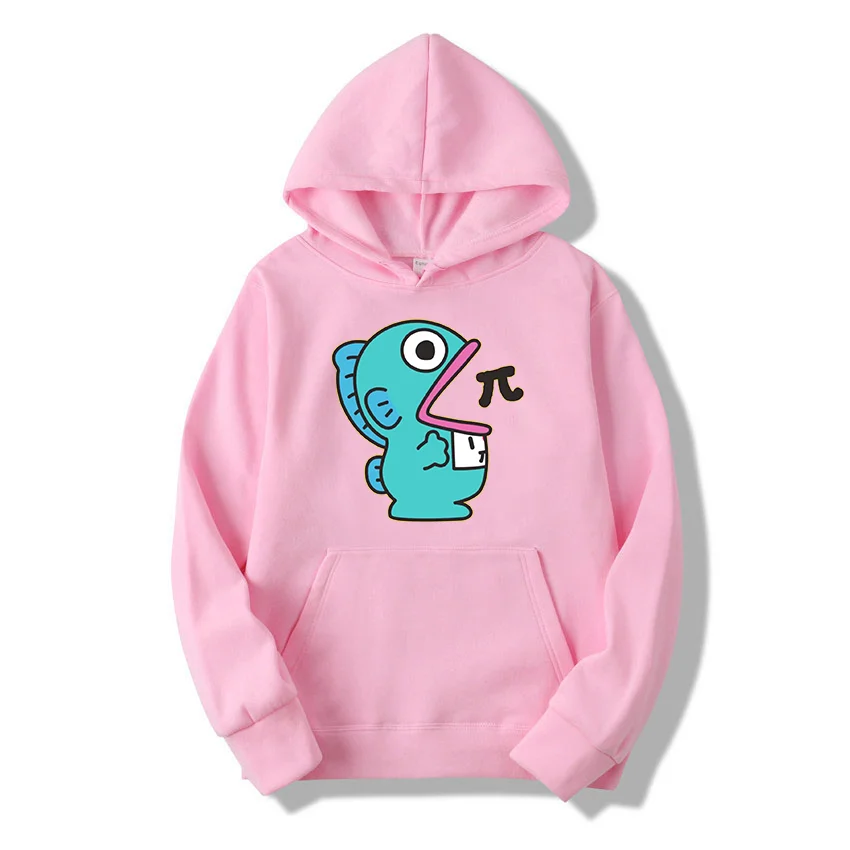 Sanrio Hangyodon Men's and Women's Hoodie Casual Hip Hop Street Clothing Long sleeved Sweatshirt Boys and Girls Autumn Top Coat