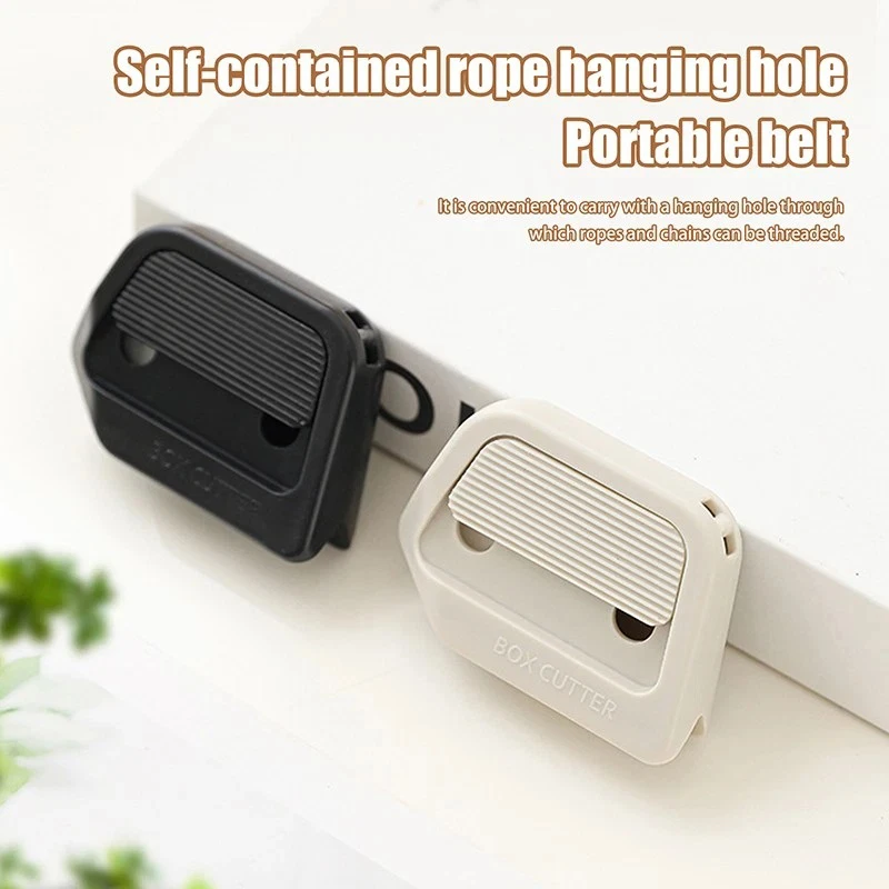 قاطع صندوق شفرة سيراميك صغير، تخزين مغناطيسي محمول، شفرة سحب تلقائي، أداة مفتوحة مع حامل على الحائط #6