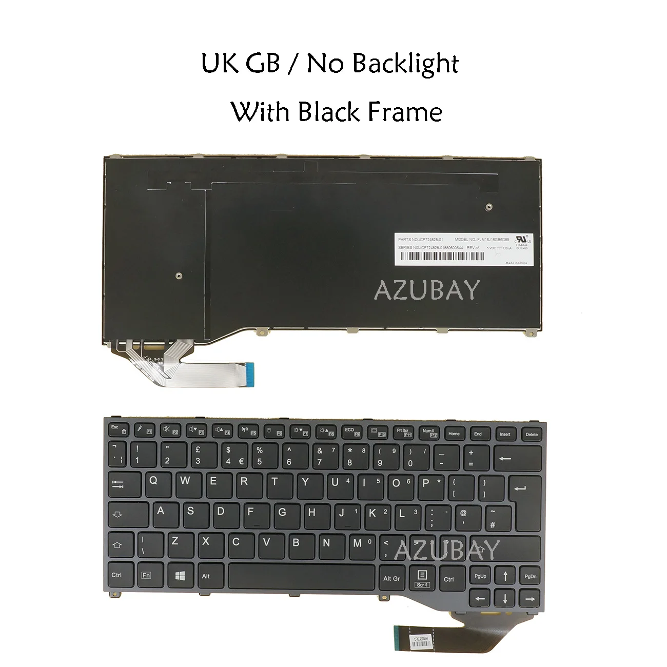 US UK Laptop Keyboard For Fujitsu lifebook U727 U728 U729 P727 P728 CP724828-01 CP724817-01 FJM16J13US6D852