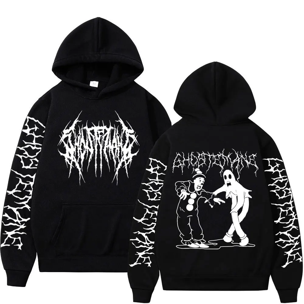 Rapper Ghostemane Album Print Hoodie Harajuku Trap Metal Rap Hooded Sweatshirts Men's Women's Fashion Hip Hop Vintage Pullovers