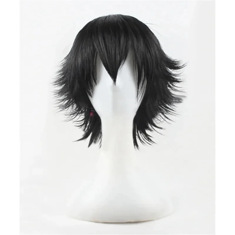 

Synthetic Fiber Party Anime Convention Event: Ash-Style Short Black Heat-Resistant Cosplay Wig