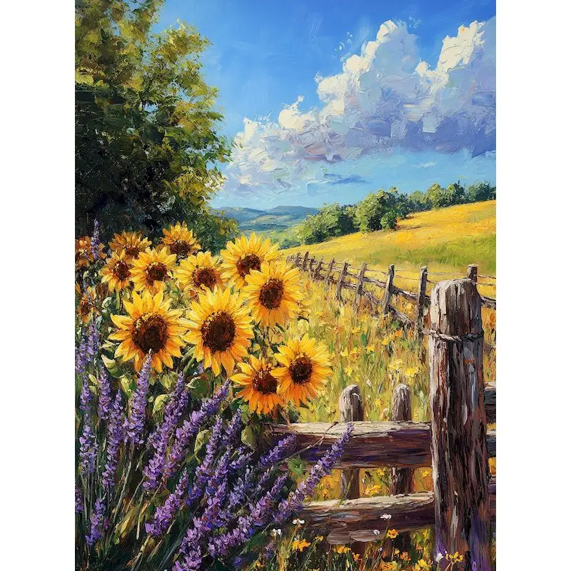 GATYZTORY Painting By Numbers Handpainted Paintings On Number Field Scenery Easy Paint Home Decor Coloring By Numbers