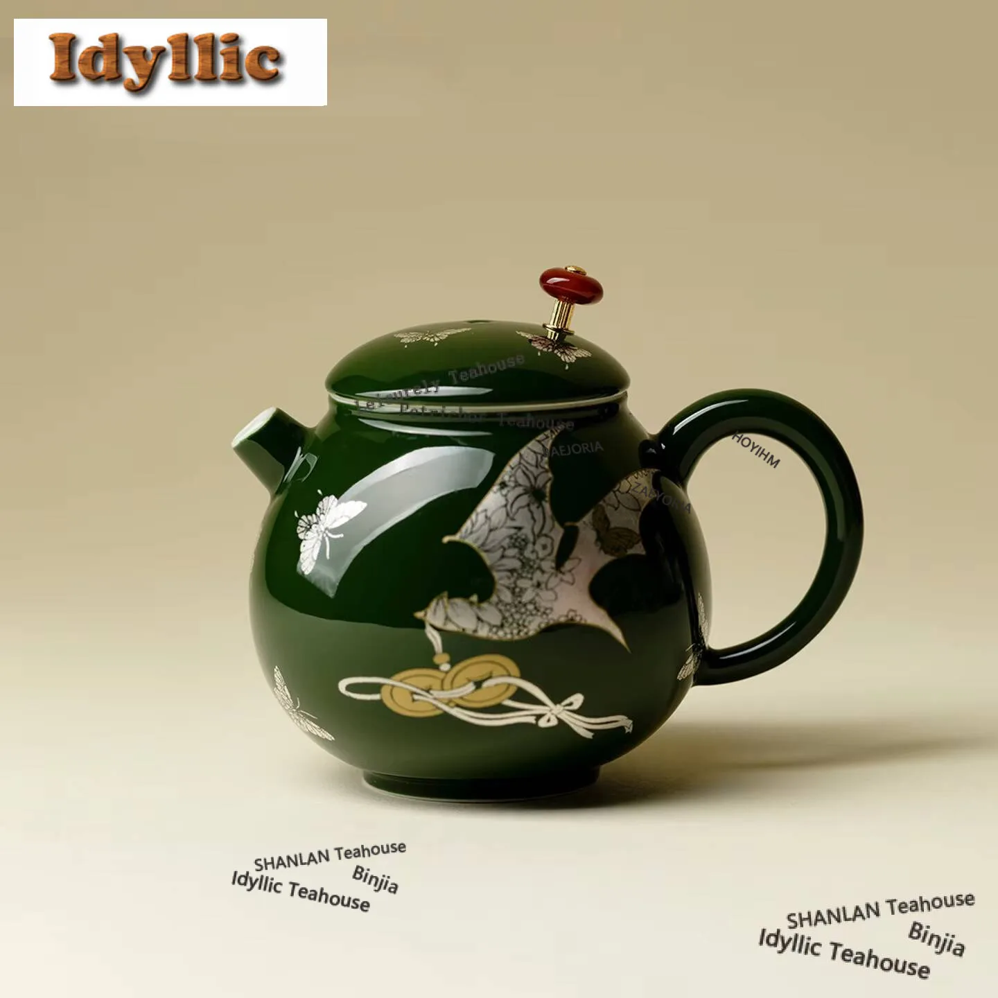 140ml Silver Color Bat Butterfly Dragon Egg Teapot Creative Tea Infuser Pot Tea Making Kettle With Ball Hole Tea Services Craft
