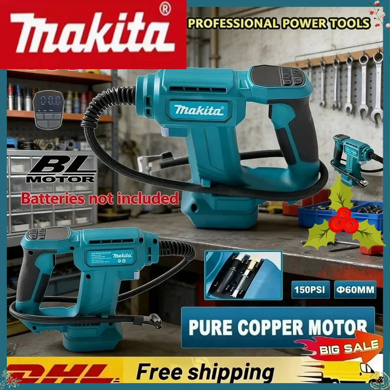 

Makita Cordless Air Compressor Air Pump 18V Portable Car Tire Inflator With Digital Display Inflatable Pump For Makita Bettery