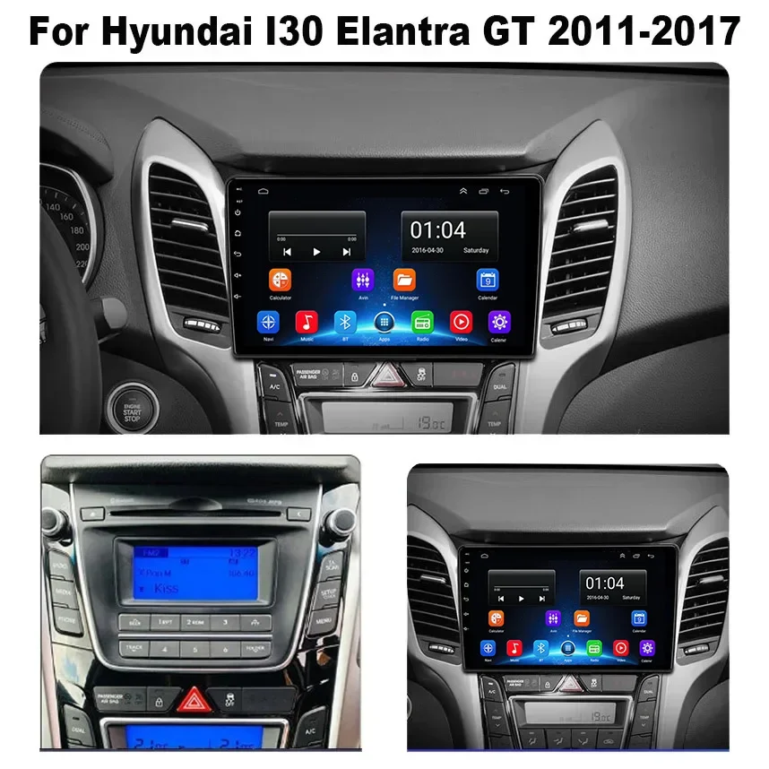 Android 13 radio For Hyundai I30 Elantra GT 2012 2013 2014 2015 2016 Car stereo Multimedia Video Player carplay Auto GPS Navi