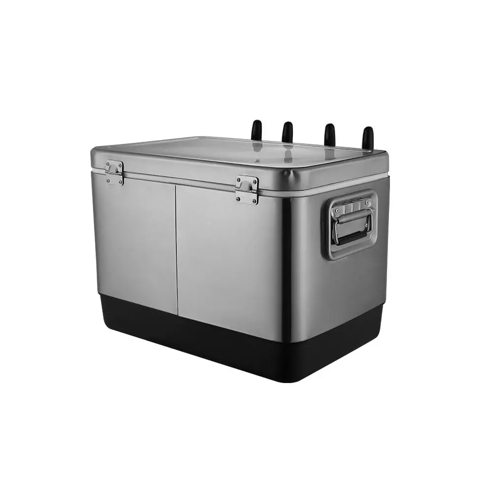 HomeBrew Outdoor Draft Beer Dispenser With Stainless Steel Coil Jockey Box 4 Faucets Draft Beer Chiller