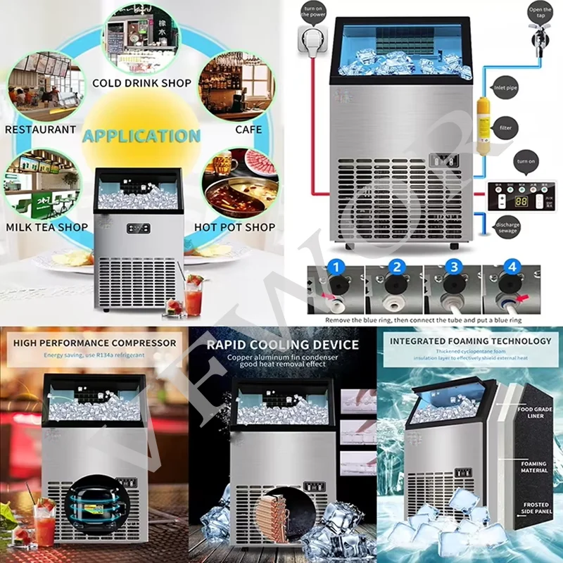 Commercial Ice Maker - Профессиональная коммерческая машина для производства льда,