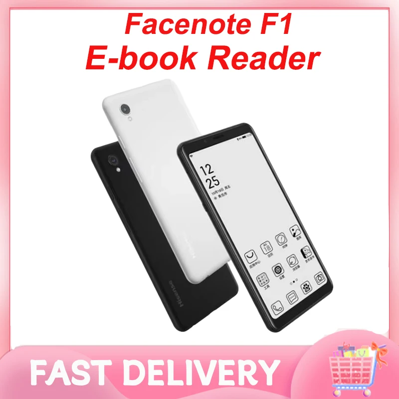 E-book Reader Facenote F1 E-reader Mobile Phone 5.84 Inch E-ink Screen Dual Cameras Dual SIM Cards Android 9.0 Cellular Phone