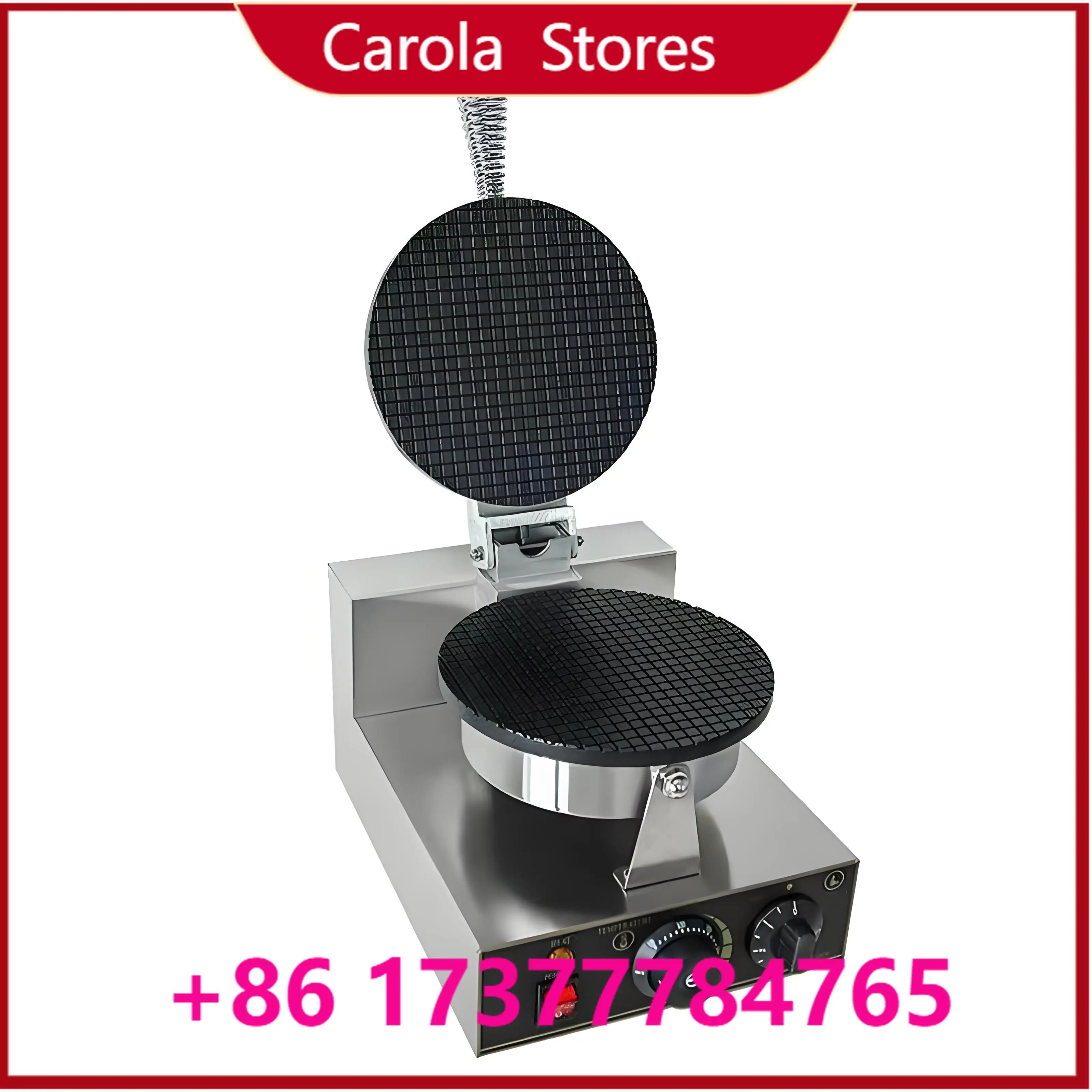 Food tools Ice Cream Cone hine Stainless Steel Round Shaped Waffle Maker Commercial Waffle Maker hine