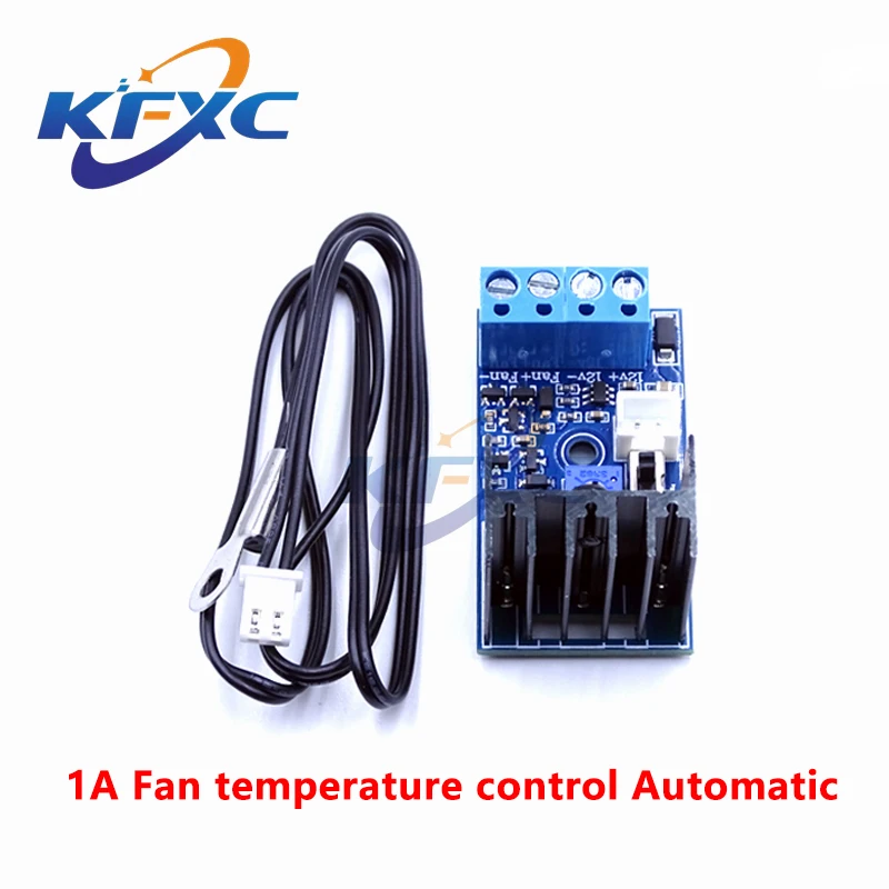 DC 12V 1A Fan temperature control Automatic PC CPU Chassis Fan speed regulation module PWM Thermostat Speed governor