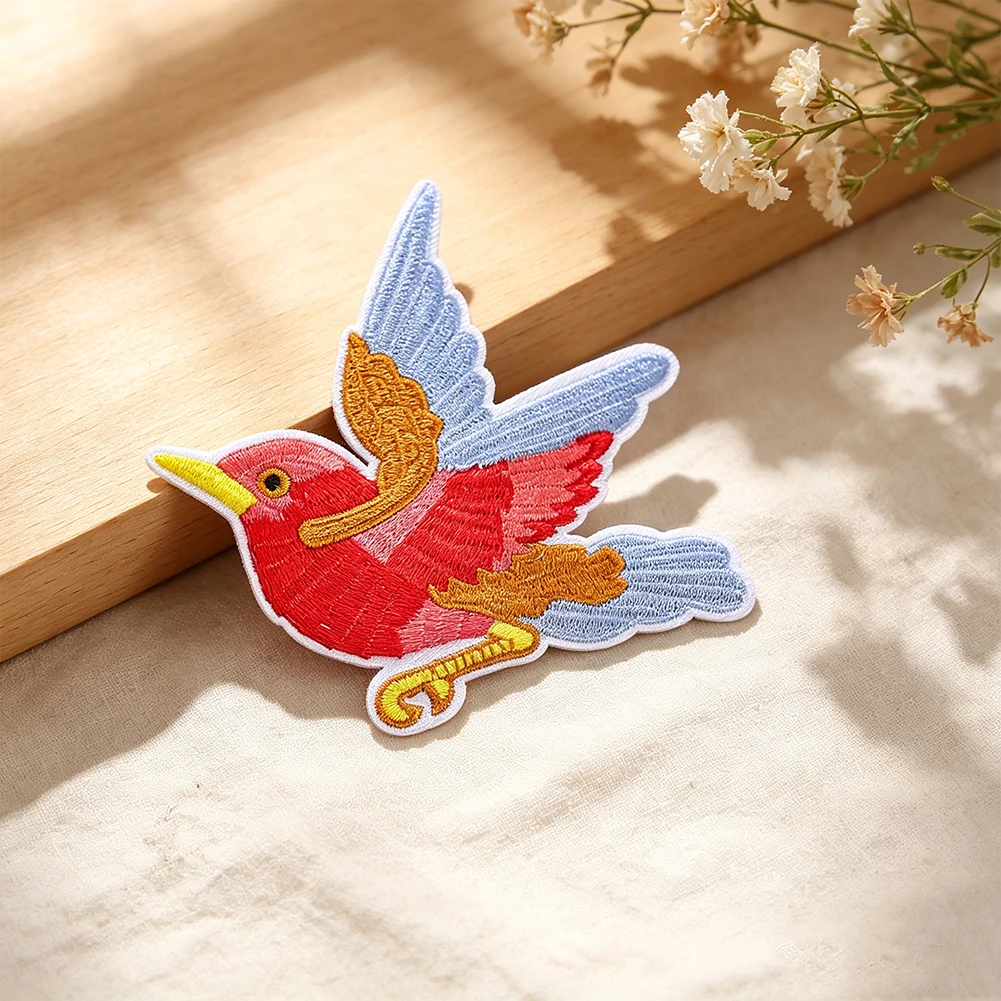 3pcs Large Flying Bird Embroidered Patch Bluebird Swallow Iron on Applique DIY Denim Jacket Hoodie Sewing Badge 11.5x10.8cm