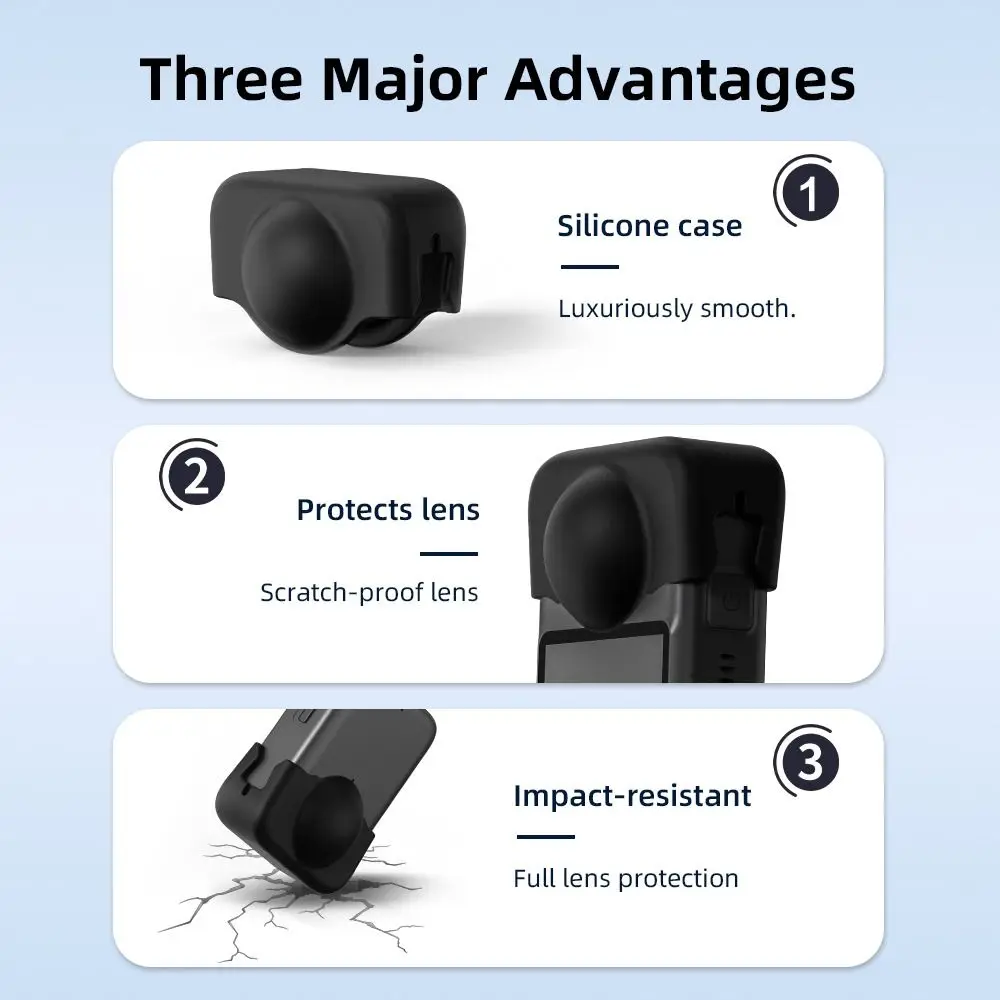 Silicone Lens Cap Shockproof Lightweight Lens Protector Durable Anti-Scratch Lens Protective Cover for DJl Osmo 360