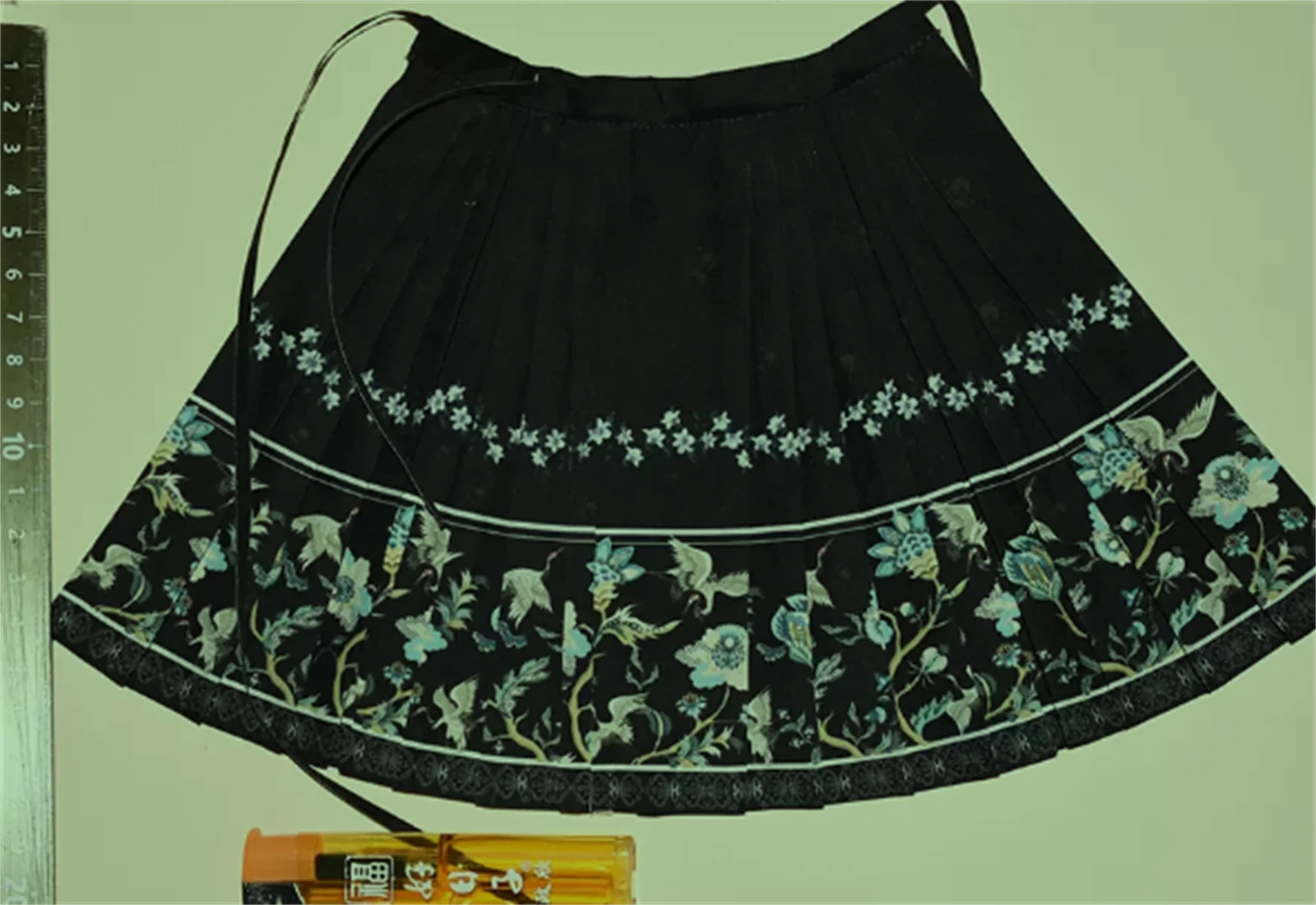 الزي القديم الملابس دعوى 1/6 الإناث مطوي تنورة رداء Hanfu فستان طويل سلالة مينغ نموذج ل 12 "" ألعاب شخصيات الحركة #3