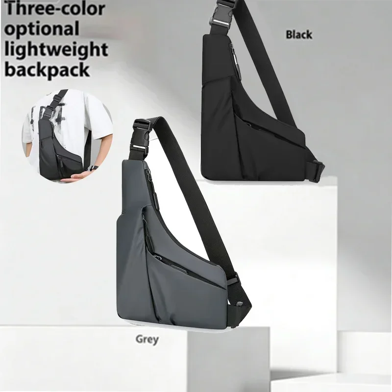 Men's Bag Large Capacity Triangle Chest Multicolor Casual Crossbody Shoulder Bag Durable Lightweight Water Resistant Sling Pack