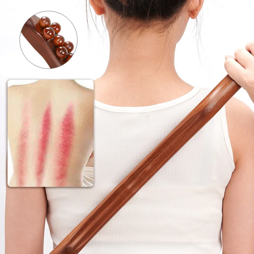 

Rolling Pin Universal Back Needle Neck Massage Tendons Beech Wood Scraping Stick 31pcs Point Treatment Guasha Muscle Relax Tools