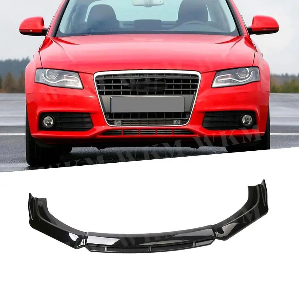 

3PCS ABS Carbon Look Front Lip Spoiler Apron Universal Car for BMW for Benz for Audi for VW etc. Carbon Look Gloss Front Lip