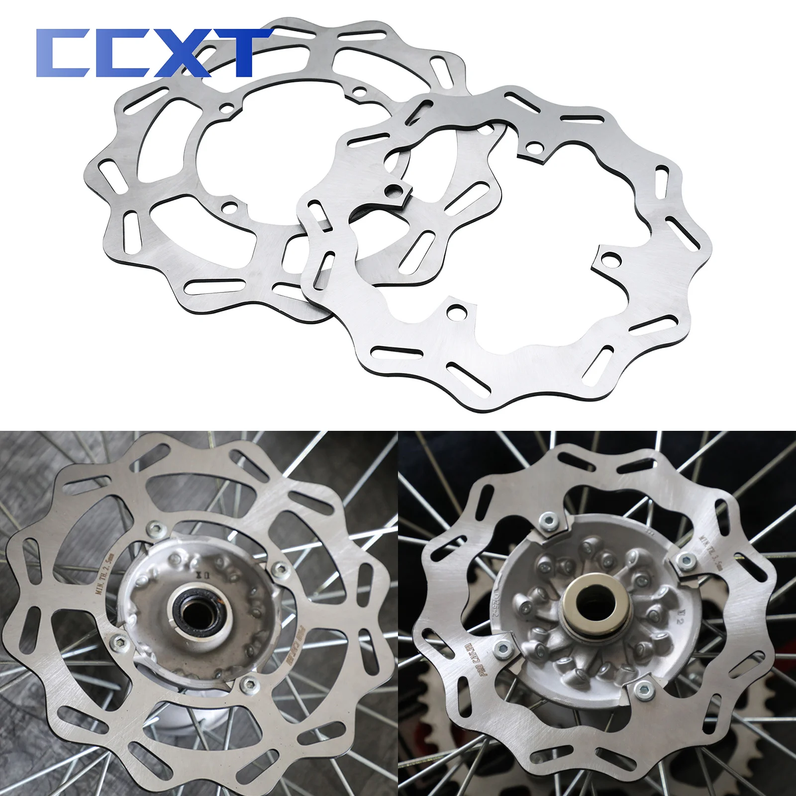 Motorcycles 240mm 270mm Front Rear Brake Disc Rotor For Kawasaki KX 125 250 250F 450F KLX 450R KX250F KX450F KLX450R 2006-2021