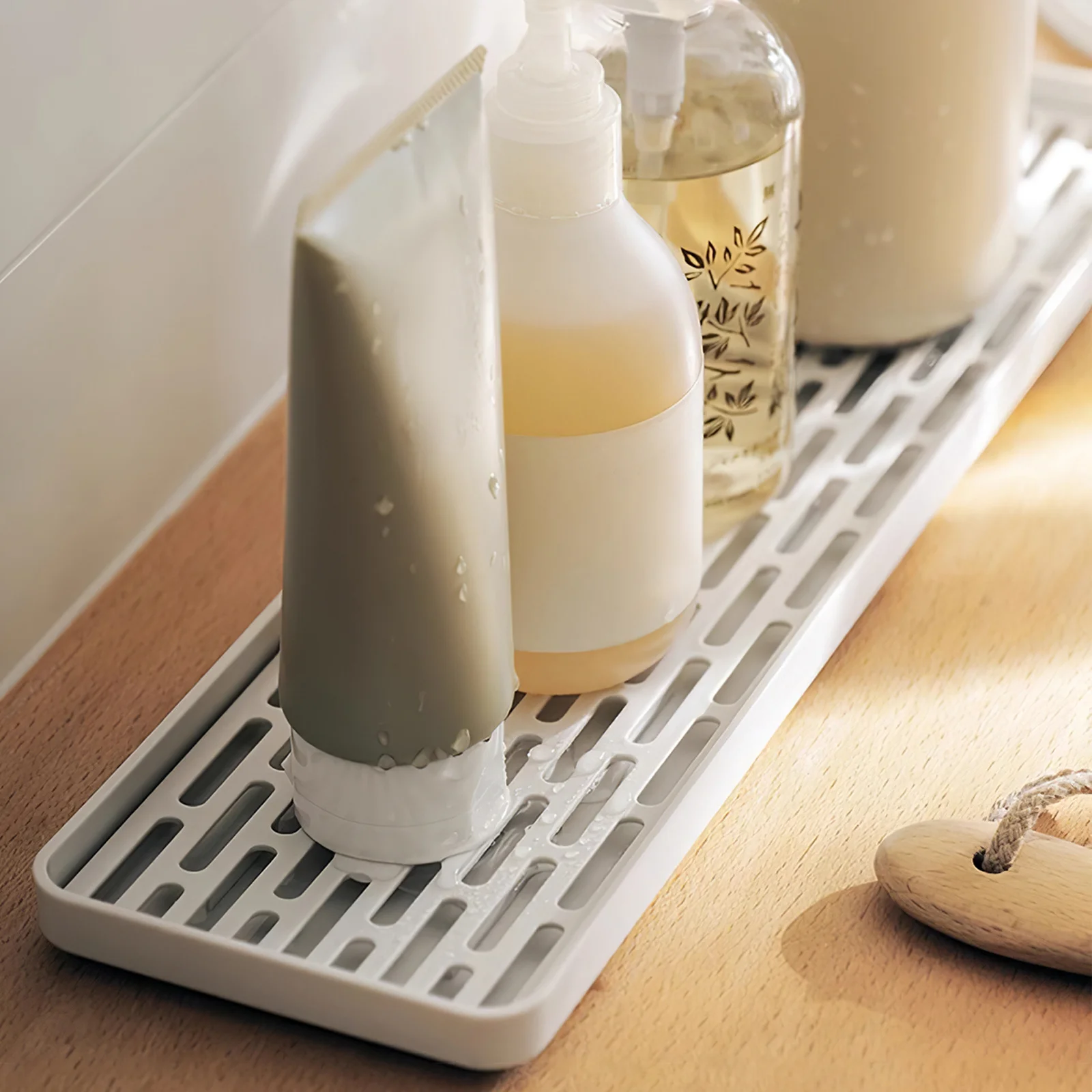 

2pcs Drainer Tray Double Layer Large Capacity Drainage Mat Dish Drying Pad Kitchen Counter Storage Rack Drainer Board For Fast