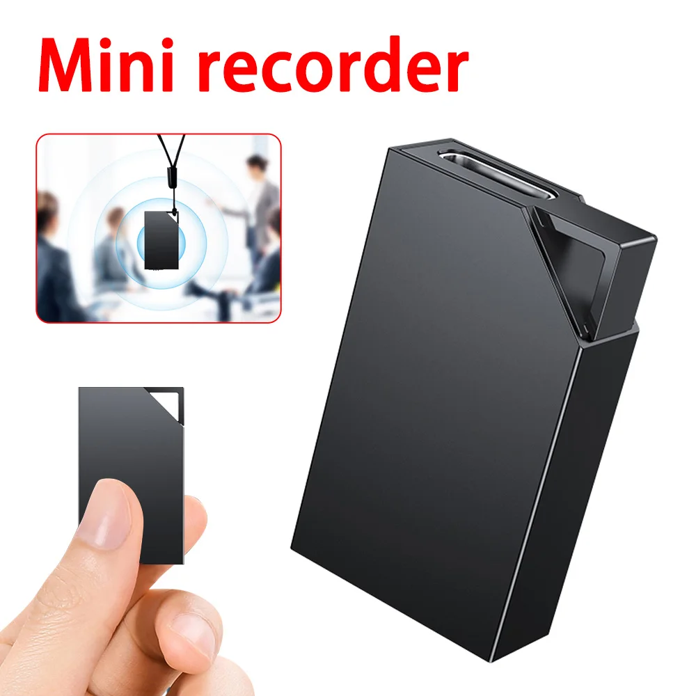 Ultra-Thin Mini Voice Recorder 8-64GB Digital Professional Voice Activated Dictaphone Noise Reduction Audio Recording MP3 Player