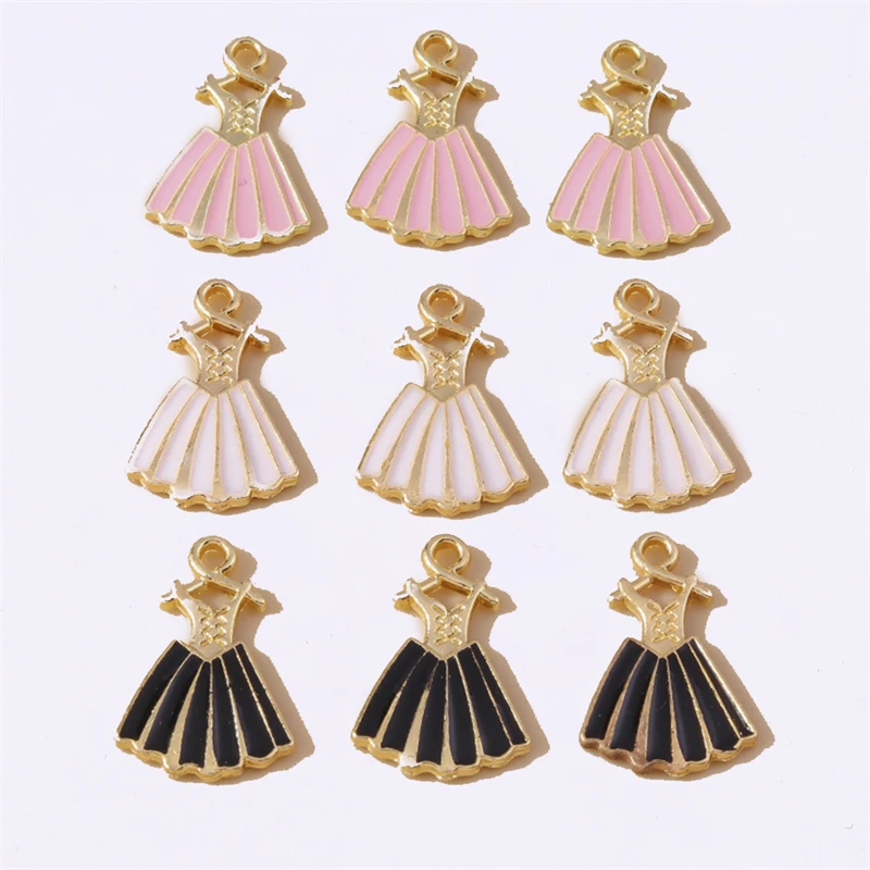

Duarte 20Pcs/Lot Cute Enamel Princess Dress Charms Pendants for Jewelry Making Drop Earrings Necklaces Bracelets DIY Crafts Gift