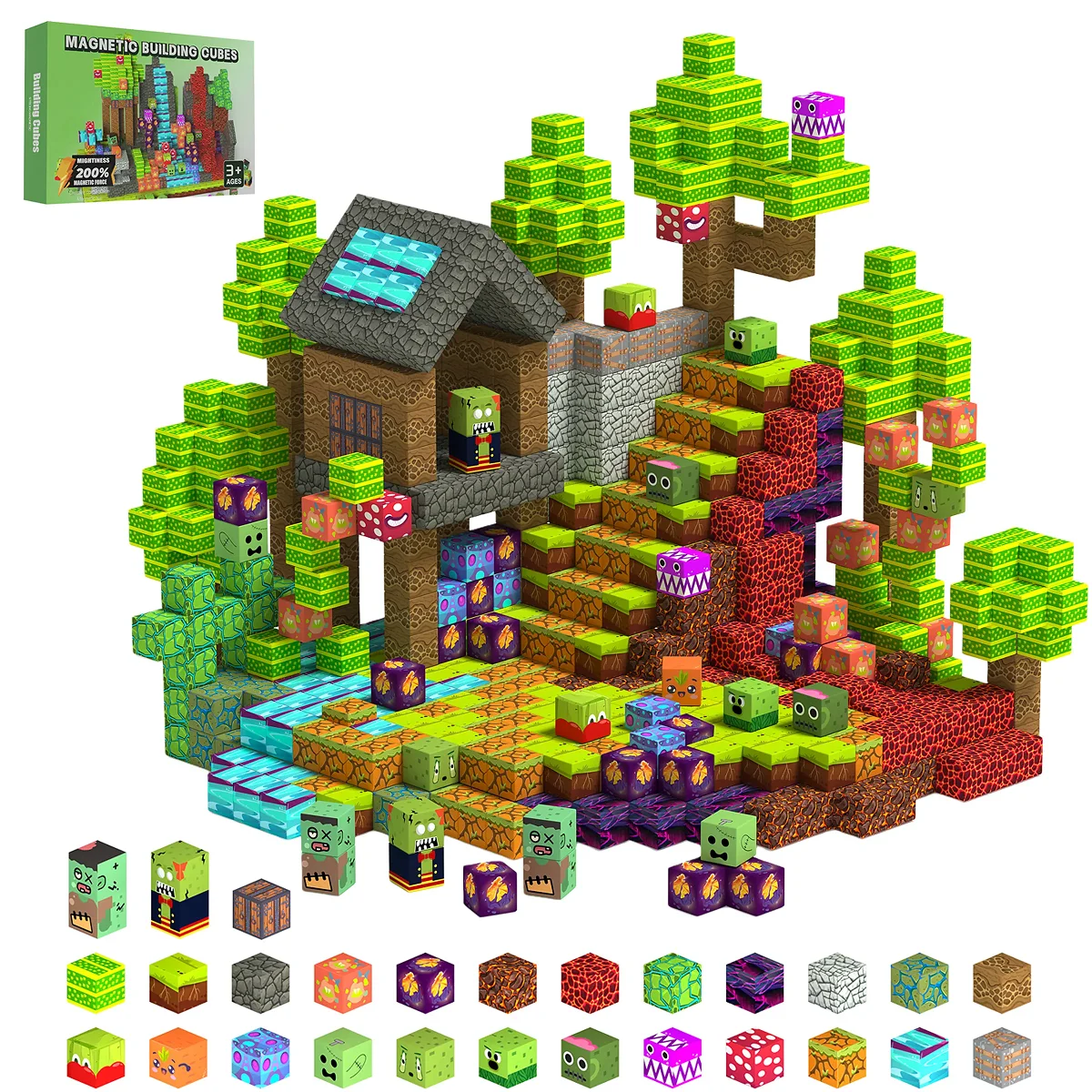 

Garden Defender Fort Montessori STEM Toys,150pcs Magnetic Tiles,for Boys Ages 3–8, Building Blocks for Creative & Sensory Play