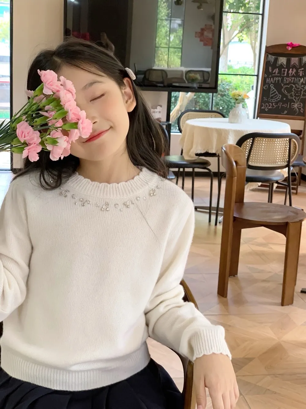 

kids clothes girls sweater winter baby girls clothes Solid color comfortable rhinestone sweater kids sweaters