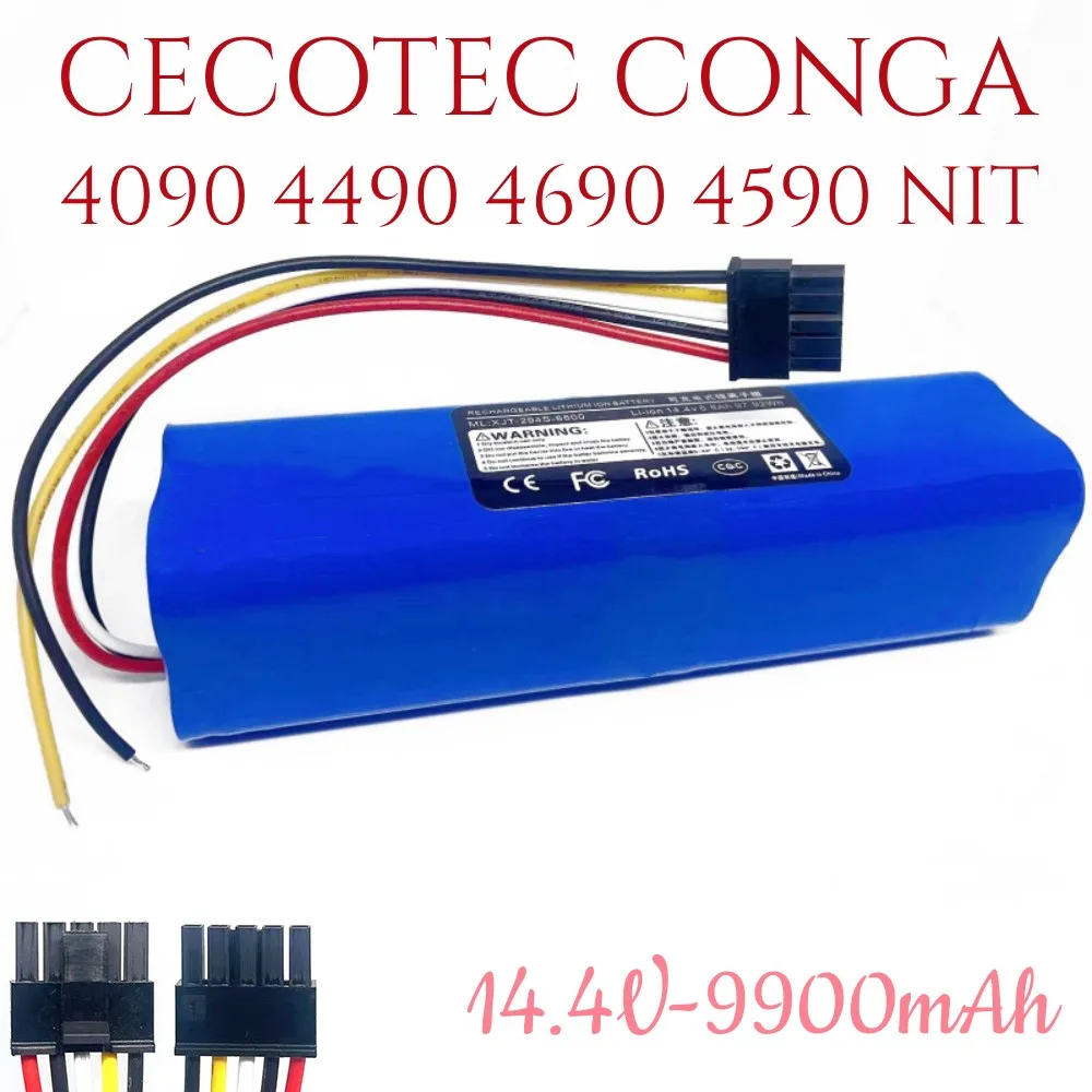 100% ใหม่ CECOTEC.CONGA.4090.4590. NIT อุปกรณ์เสริมแบตเตอรี่ลิเธียมแบตเตอรี่แบบชาร์จได้แพ็คเหมาะสำหรับซ่อมและเปลี่ยน