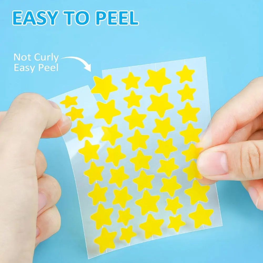 40 Stuks Kleurrijke Leuke Stervormige Acne Behandeling Sticker Onzichtbare Acne Cover Verwijdering Puistje Patch Huidverzorging Gereedschap Gezichtsgezondheid