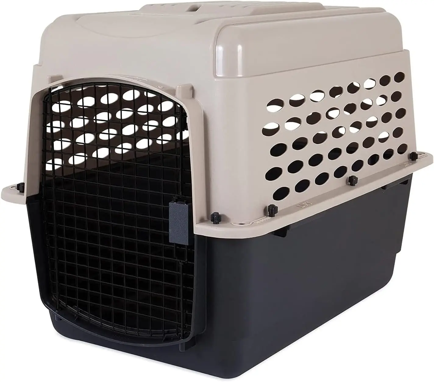 Taupe & Black, Portable Dog Crate for Pets 30-50lbs, Made in USA