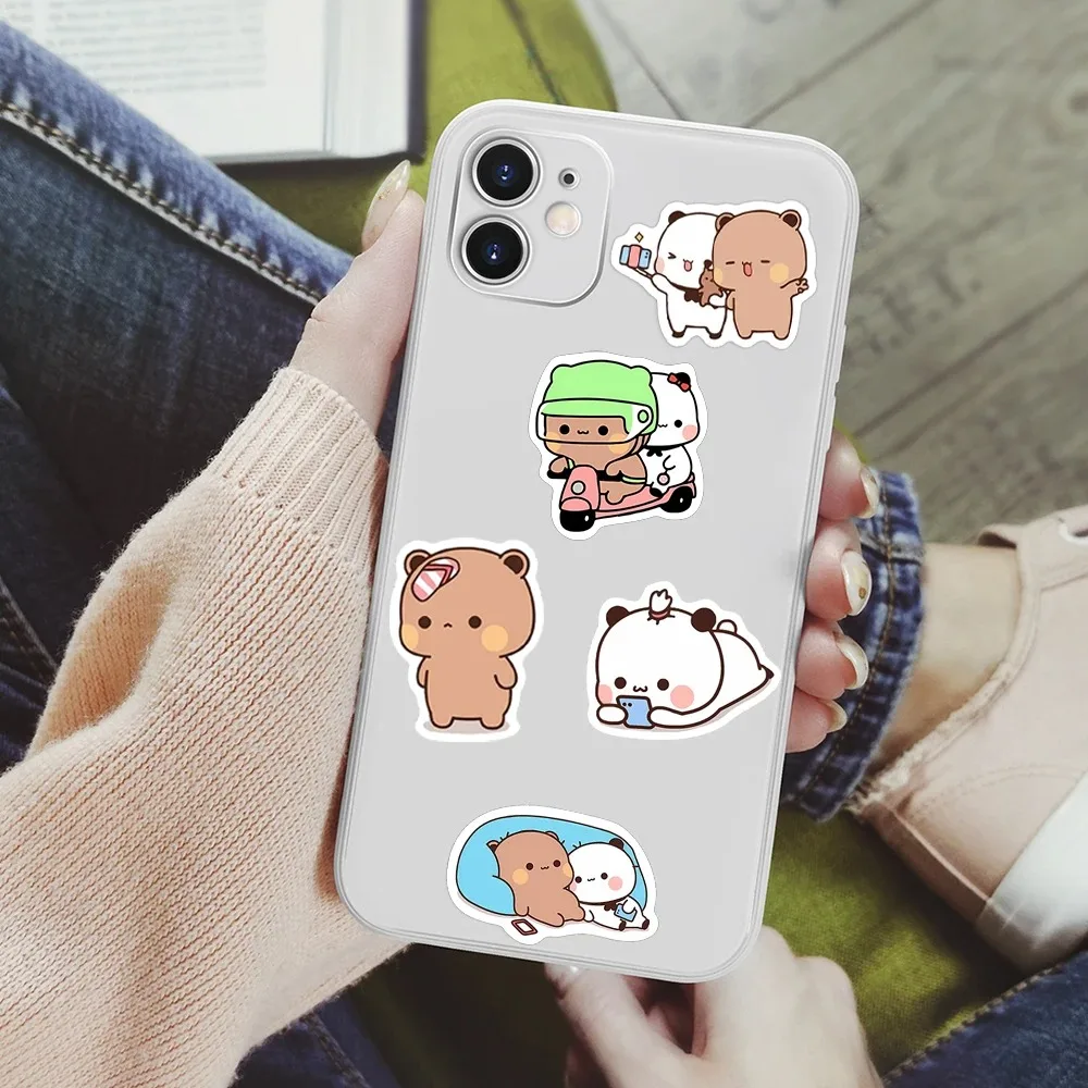 

50sheets/set Bear Cute Bear and Panda Stickers Waterproof PVC Cartoon Bear and Panda Stickers Cartoon Panda Bubu Dudu Stickers