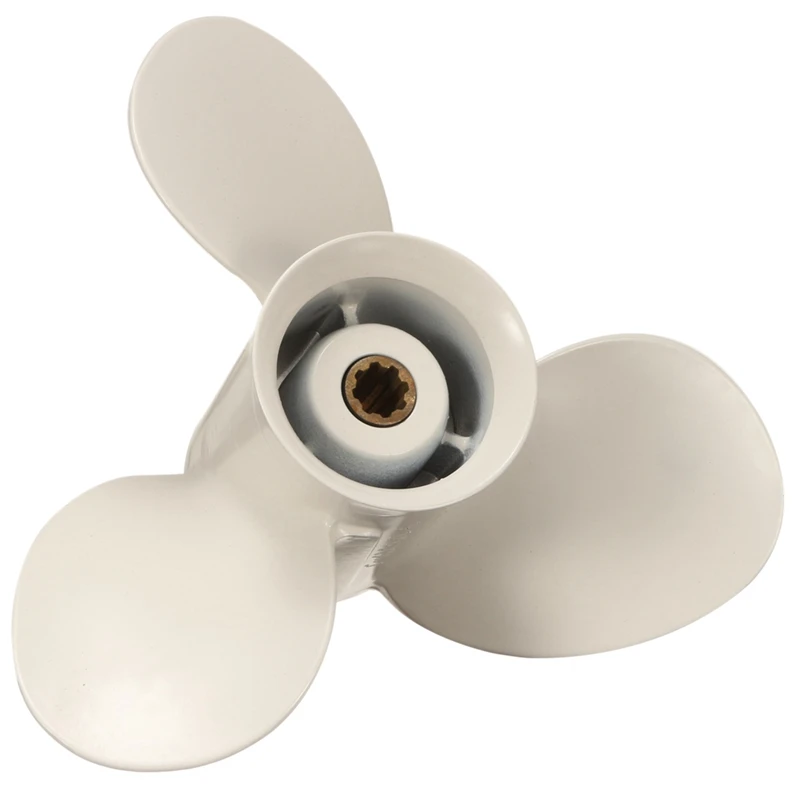 Ship Engine Outboard Propeller 3-Bladed Rotary Paddle & For Yamaha 9.9-15HP 9-1/4 X 9 Propeller 8 Spline Tooth 3 Blades