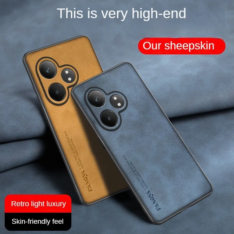 Funda For Realme GT Neo 6 SE Case Sheep Leather + TPU Protective Original Back Cover For Realme Gt Neo 6 Se Чехол