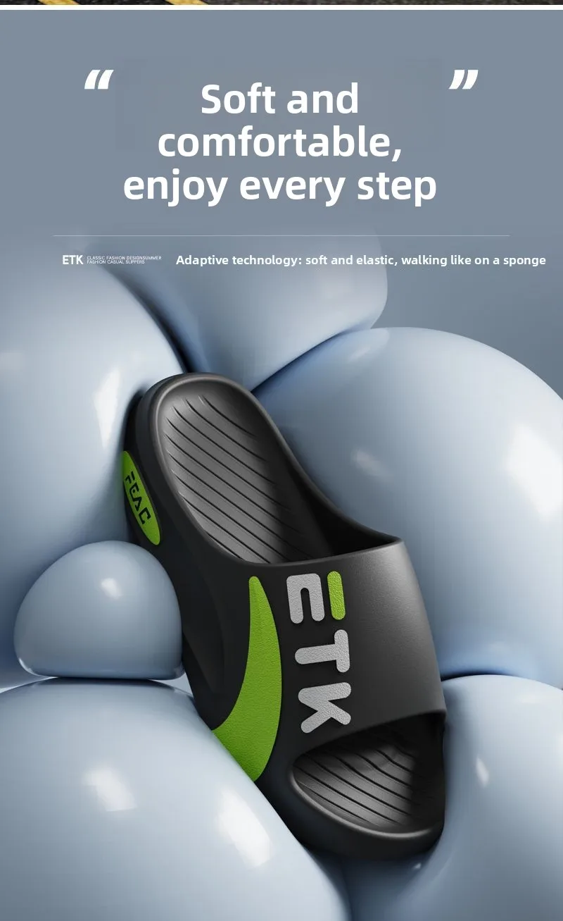 Pantuflas Deportivas para Hombre con Tacón Grueso para Verano, Playa, Baño, Antideslizantes, Juveniles, Modernas, Planas, de ...