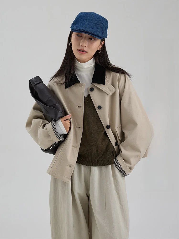 

Dwind Pure Cotton ort Jaet Женская осенняя полосатая полоска Рабочая одежда Верхняя одежда Теплая подставка Long Sve Butt...