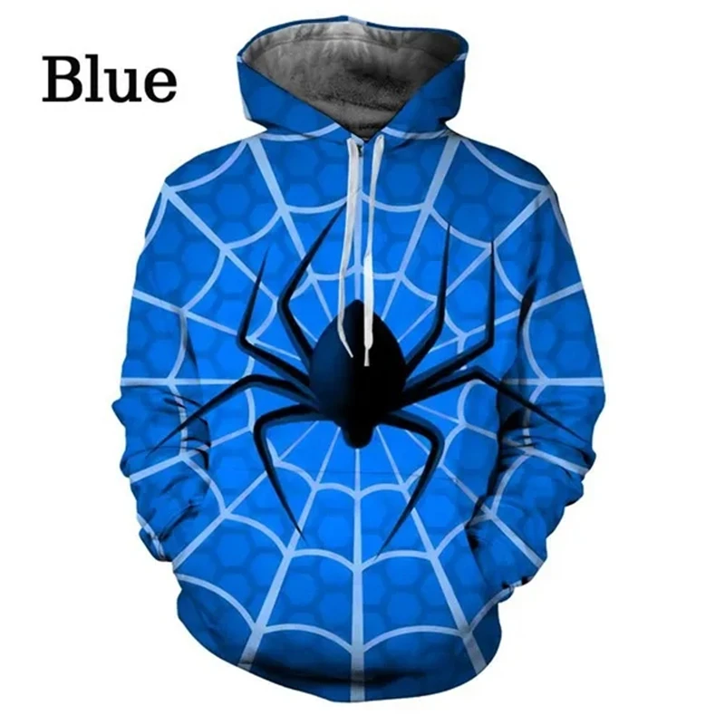 New Men And Women 3D Art Print Classic Hoodies Personalized Spider Graphic Print Hip Hop Streetwear Couple Jumper Sweatshirts