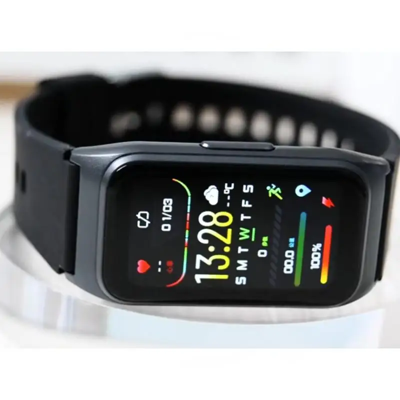 الرياضة ساعة ذكية معدل ضربات القلب الدم الأكسجين مراقبة درجة حرارة الجسم مخصص Watchface المعلومات دفع التحكم عن بعد التصوير الفوتوغرافي