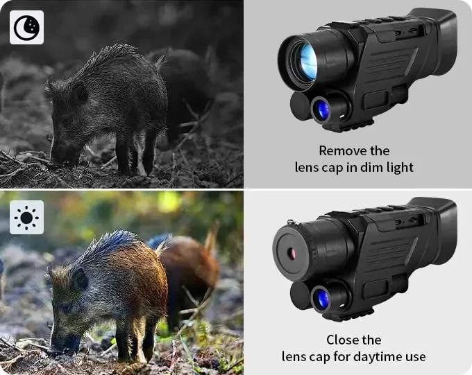 Monocular IR Digital Night Vision Device 2'' LCD Screen HD 8MP 1080P Hunting Camera Night Vision Outdoor Hunting Camping H1-355