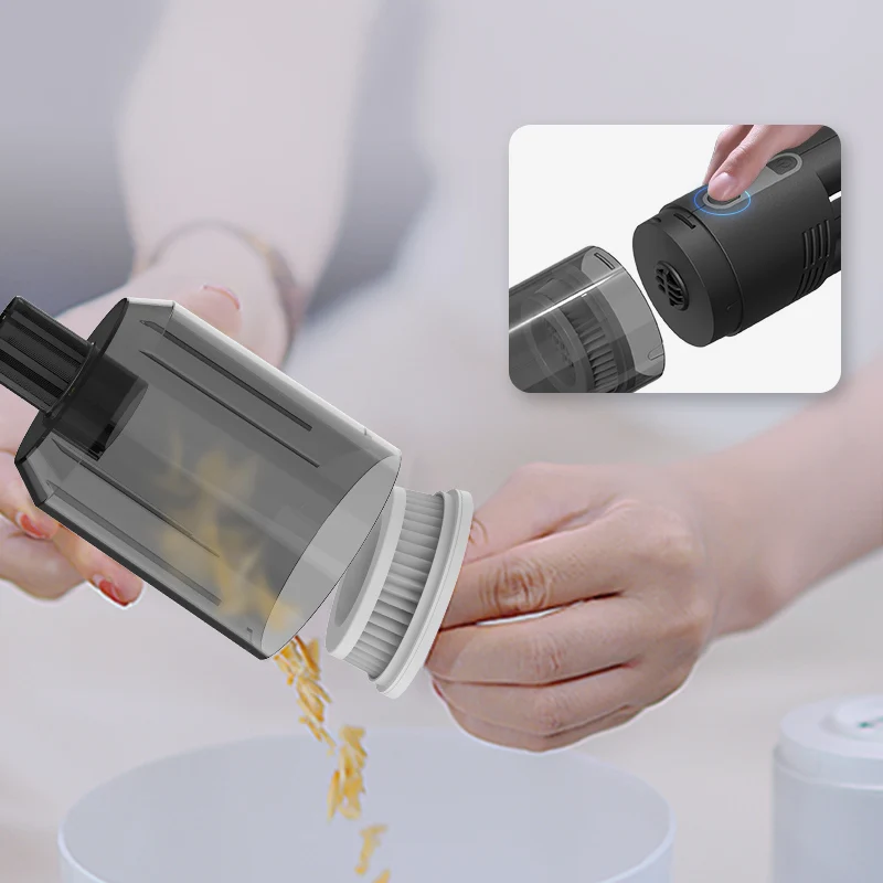 Cordless Handheld Mini Vacuum Cleaner, Lightweight Portable Dry Vacuum for Car & Home Dual Use