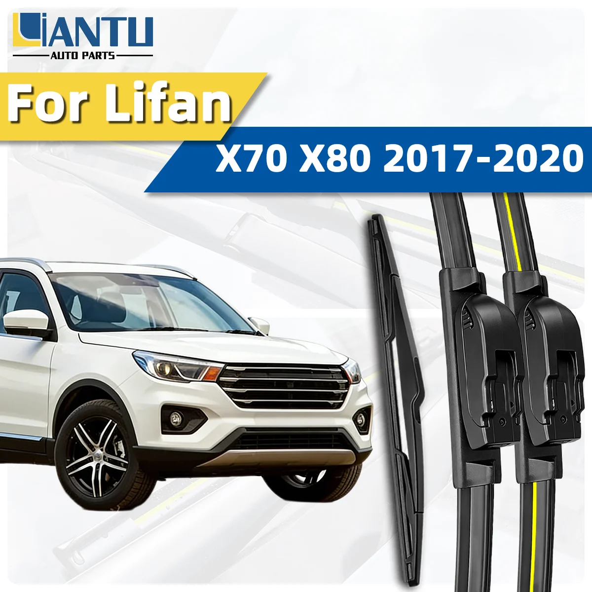 

3PCS Front And Rear Wiper Kit Fit For Lifan X70 X80 2017-2020 Windshield Wiper Silent Wiper Car Accessories 2019 2018 2017
