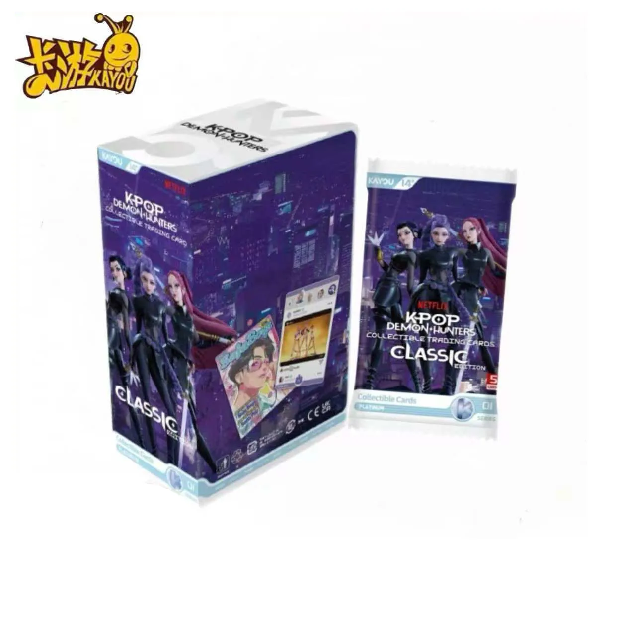 KAYOU Official Genuine KPop Demon Hunters Cards Classic Bag Idol World Tour Anime Character Collection Card Fans Kids Toy Gift