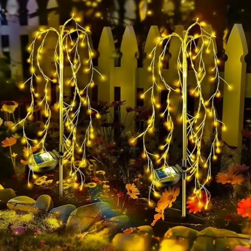 

IP44 Waterproof Solar Garden Lights 8 Lighting Modes 160 Bead Lights Fireflies Solar Lights Stake Lights Solar Powered