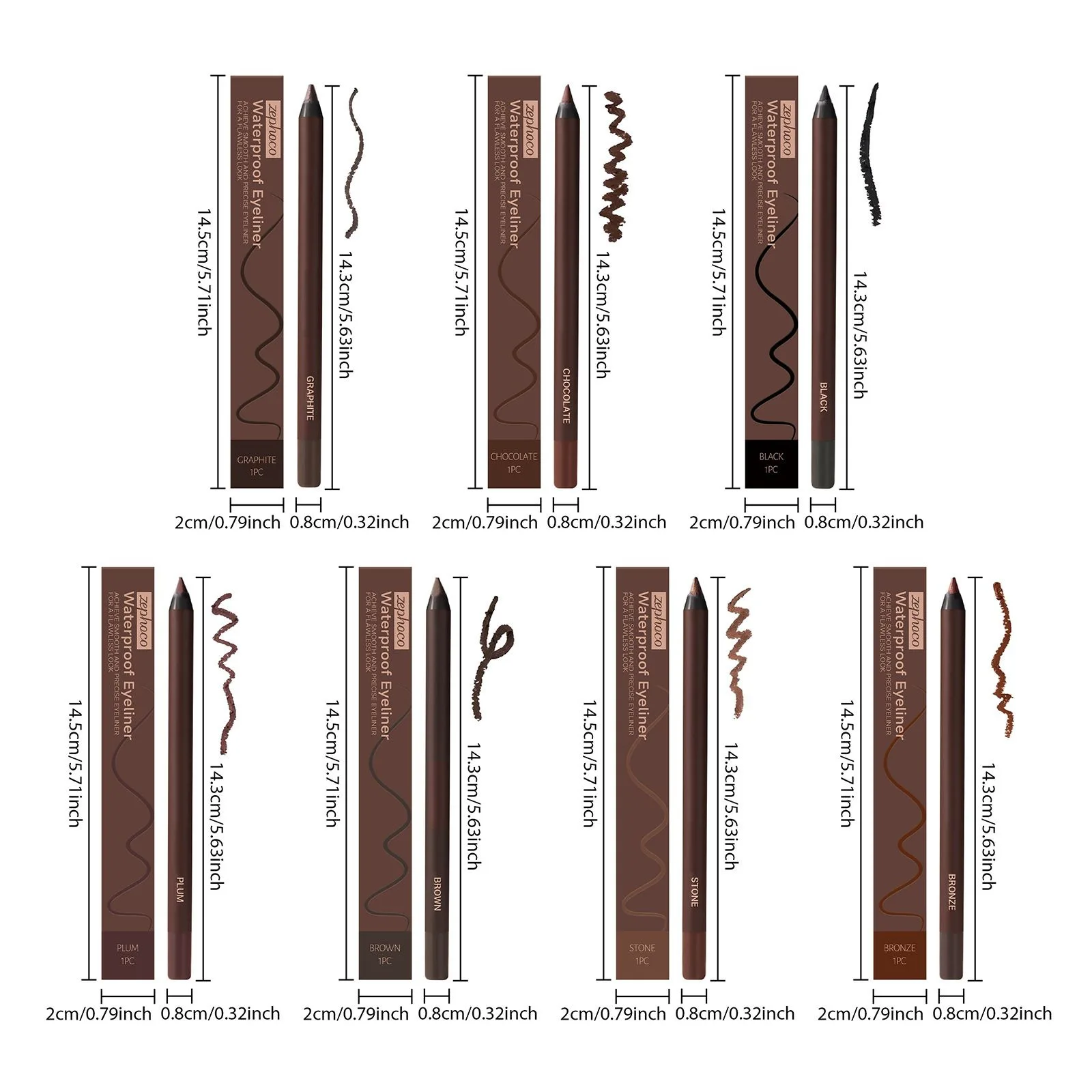 Collezione di matite eyeliner in gel cremose e lisce - Resistenti all'acqua, a lunga durata, non sbavano, trucco occhi professionale_voghion.com
