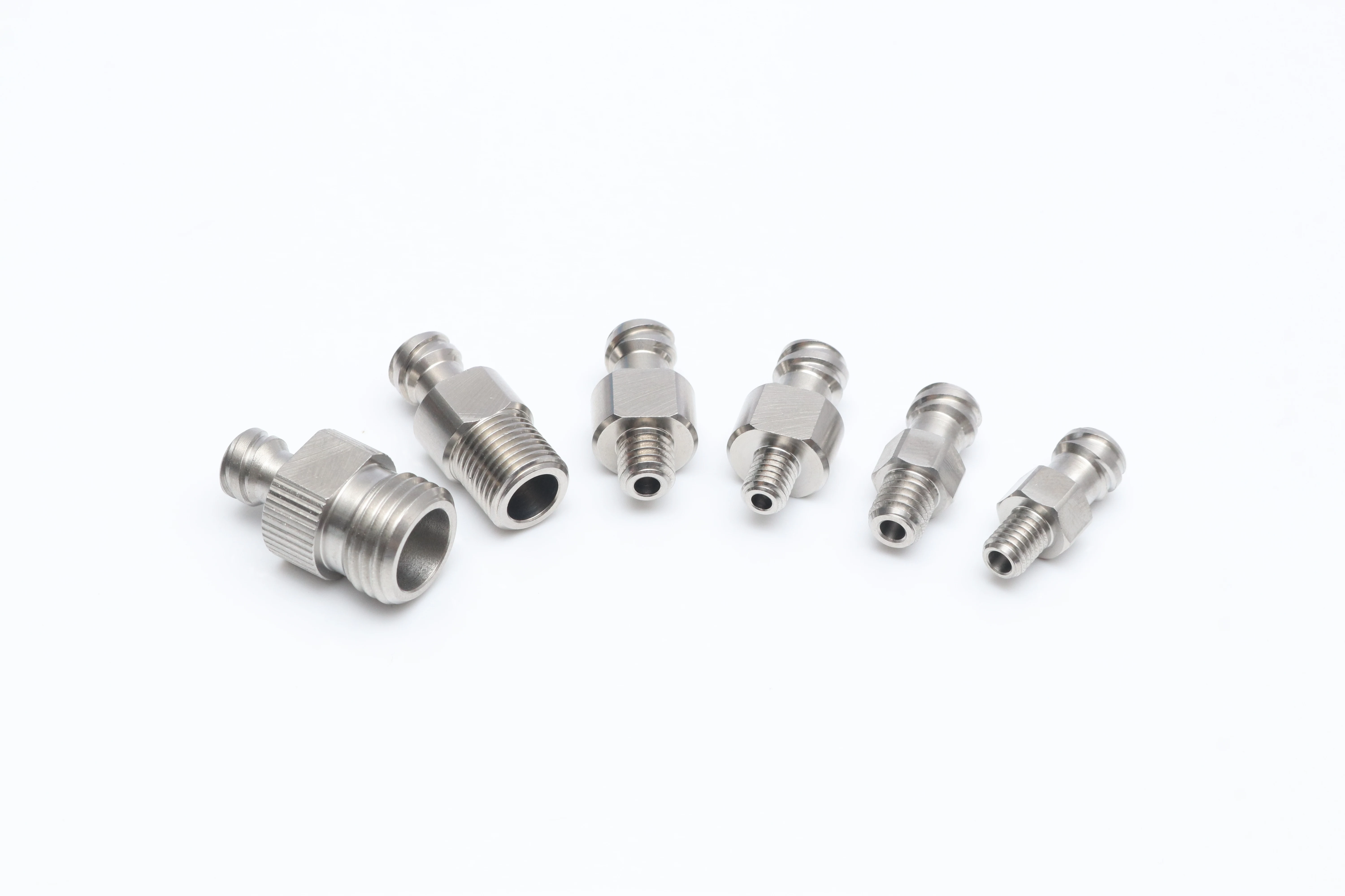 Stainless steel packaging connector, point release adapter, syringe adapter, Luer connector, dispensing accessories